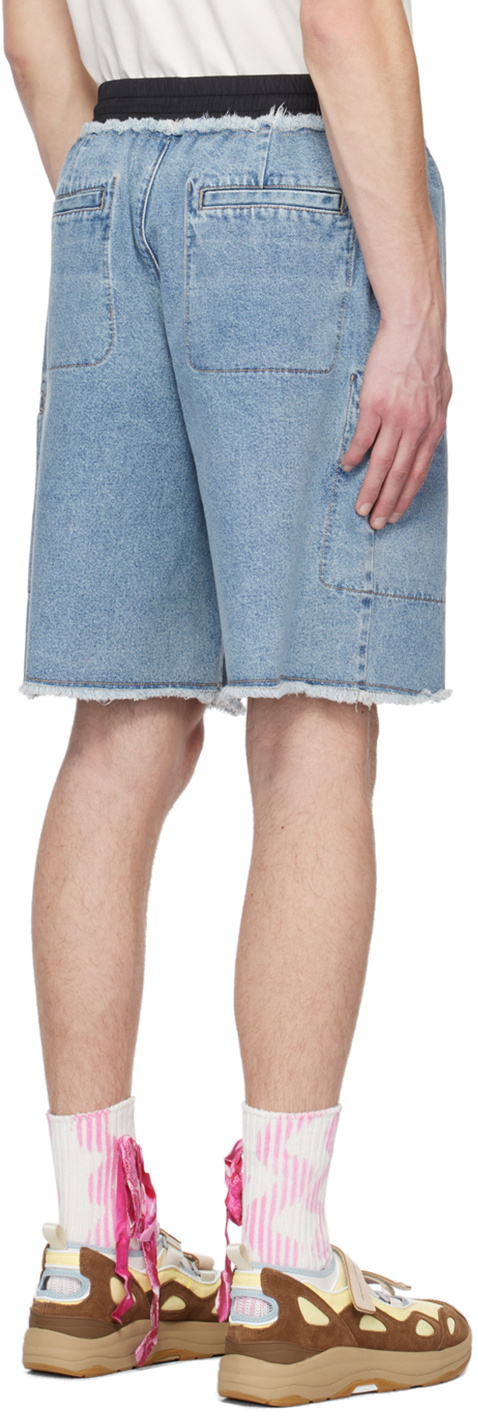 A PERSONAL NOTE 73 Blue Drawstring Denim Shorts