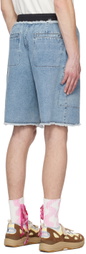A PERSONAL NOTE 73 Blue Drawstring Denim Shorts