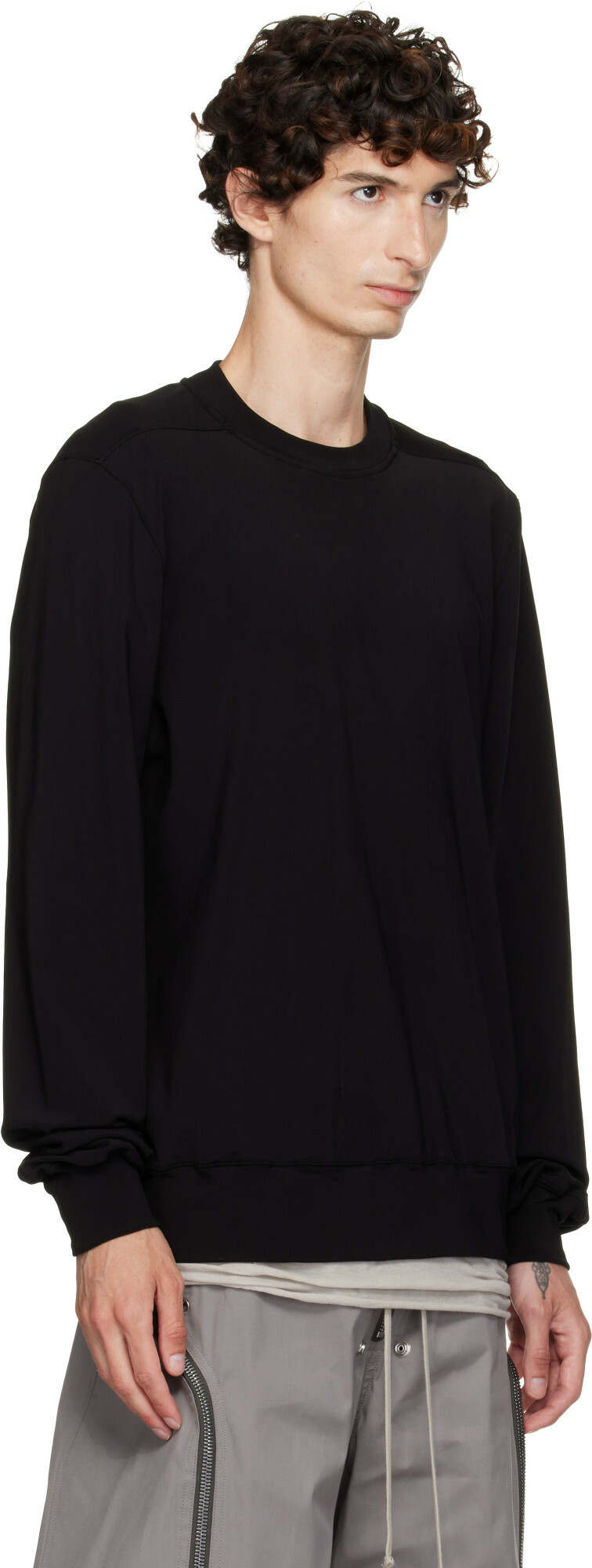 Rick Owens Black Tower Crewneck Sweatshirt