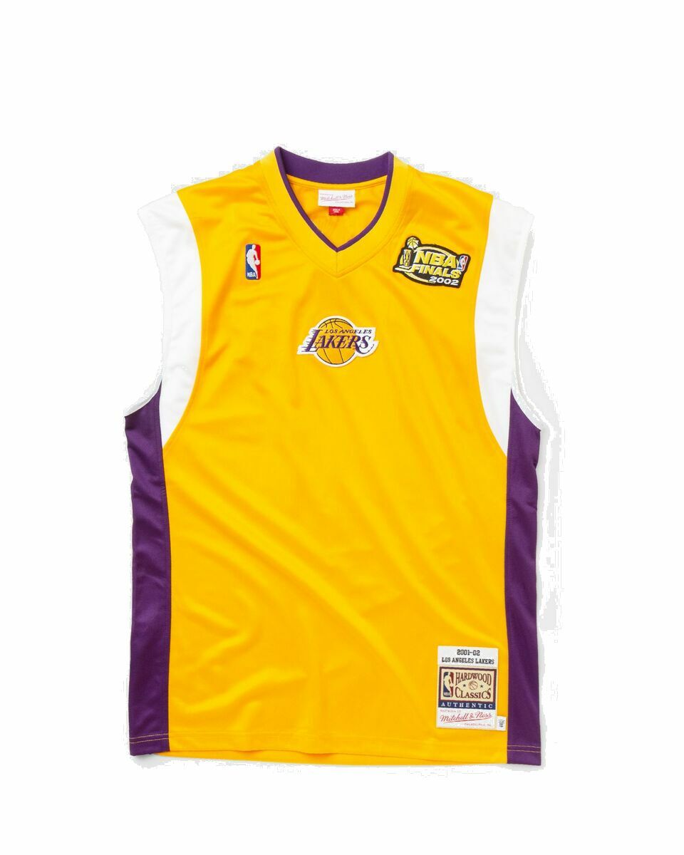 Photo: Mitchell & Ness Nba Authentic Shooting Shirt Los Angeles Lakers 2001 02 Yellow - Mens - Jerseys
