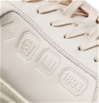 Dunhill - Hallmark Embossed Leather Sneakers - White