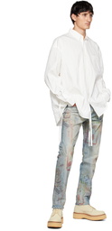 John Elliott White Semi-Sheer Shirt