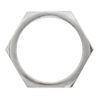 Off-White Silver Small Hexnut Ring
