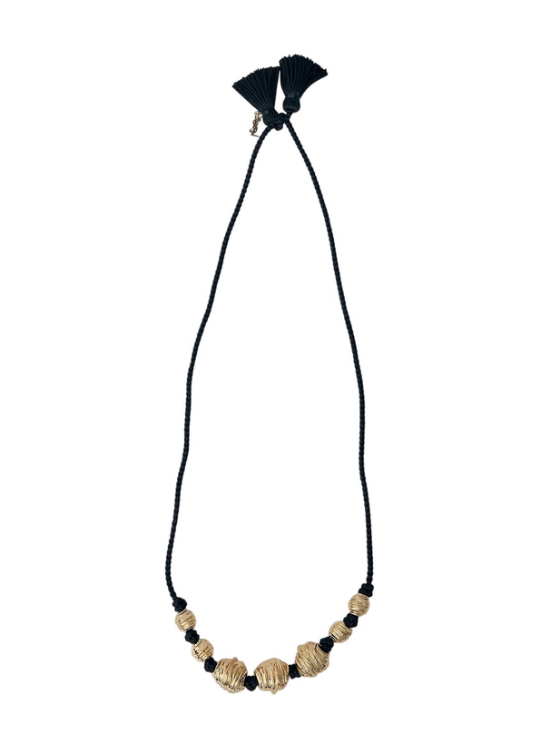 Photo: Saint Laurent Metal And Tassel Necklace