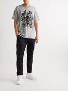 ALEXANDER MCQUEEN - Slim-Fit Printed Cotton-Jersey T-Shirt - Gray