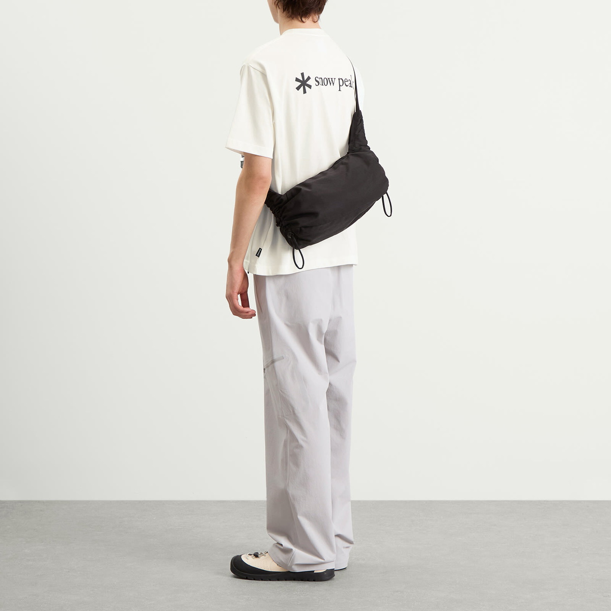 Snow Peak Men's Back Printed Logo T-Shirt in Off White
