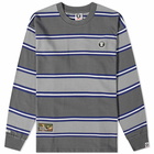 Men's AAPE AAPE Now Stripe T-Shirt in Grey