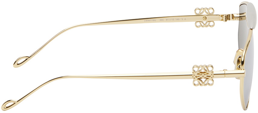 LOEWE Gold & Silver Spoiler New Aviator Sunglasses Loewe