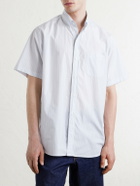 Beams Plus - Button-Down Collar Striped Cotton Shirt - White