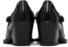 OPEN YY Black Western Cutout Mary Jane Heels