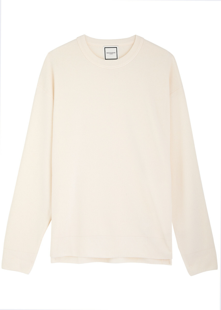 Wooyoungmi Side-split Wool Jumper Ivory