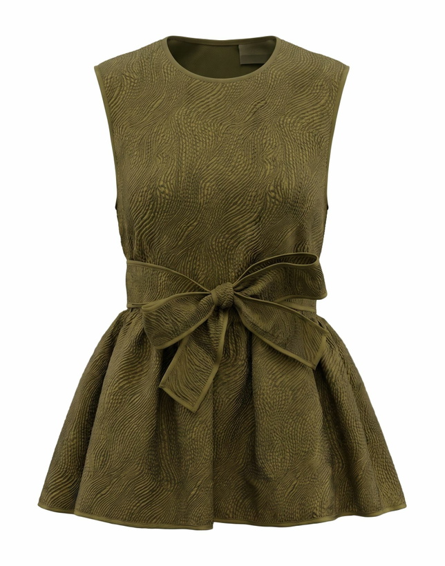 Photo: Cecilie Bahnsen Womens Top Military in Green
