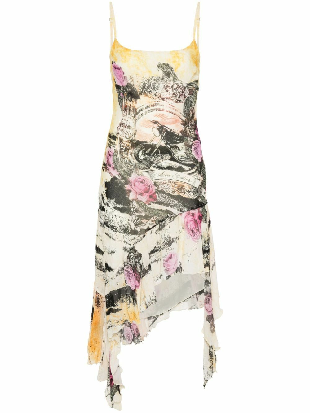 Acne Studios Printed Crepe Mini Dress Acne Studios