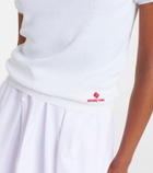 Shushu/Tong Lace-trimmed linen top