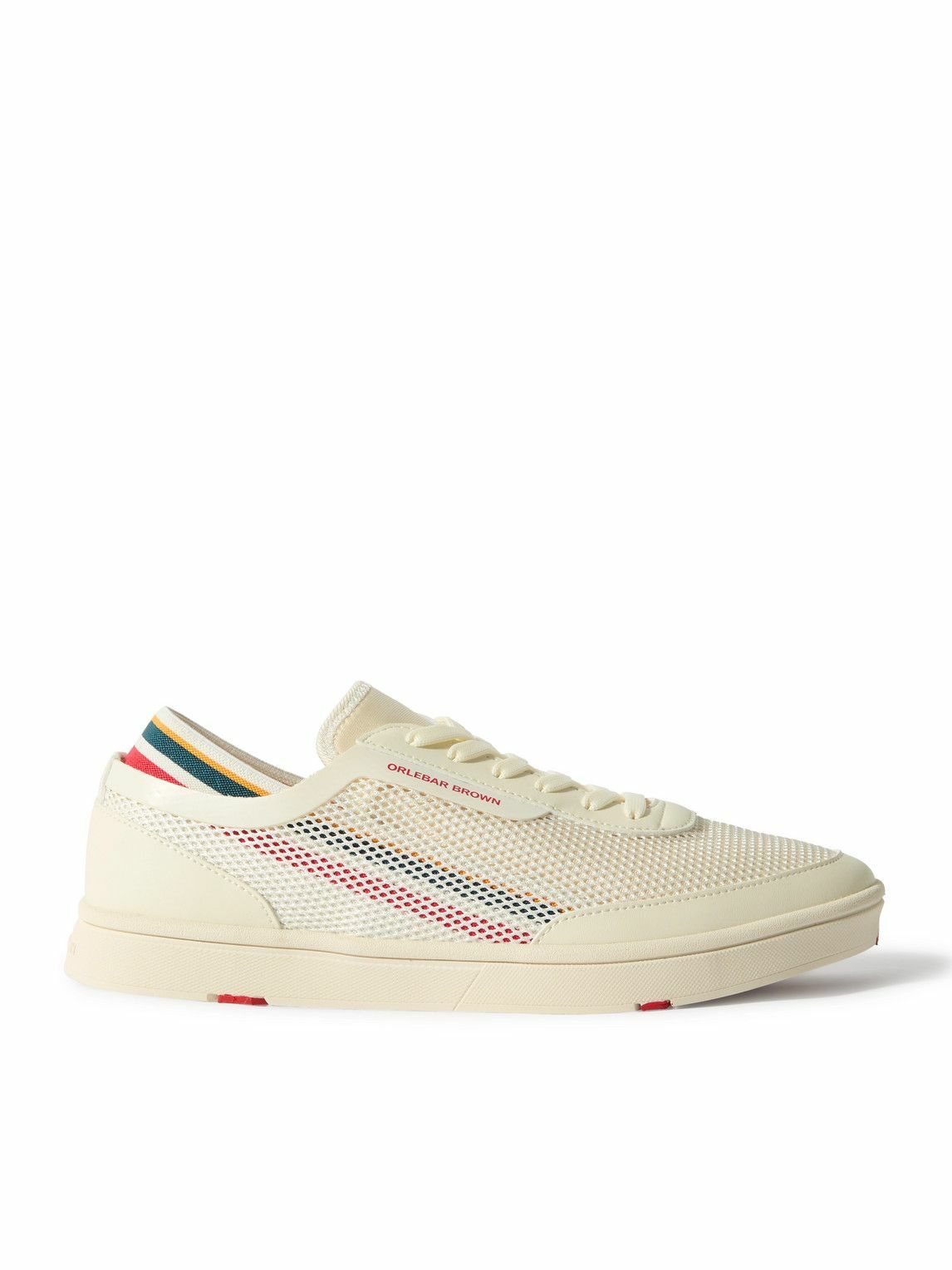 Orlebar Brown - Larson Striped Mesh and Canvas Sneakers - White