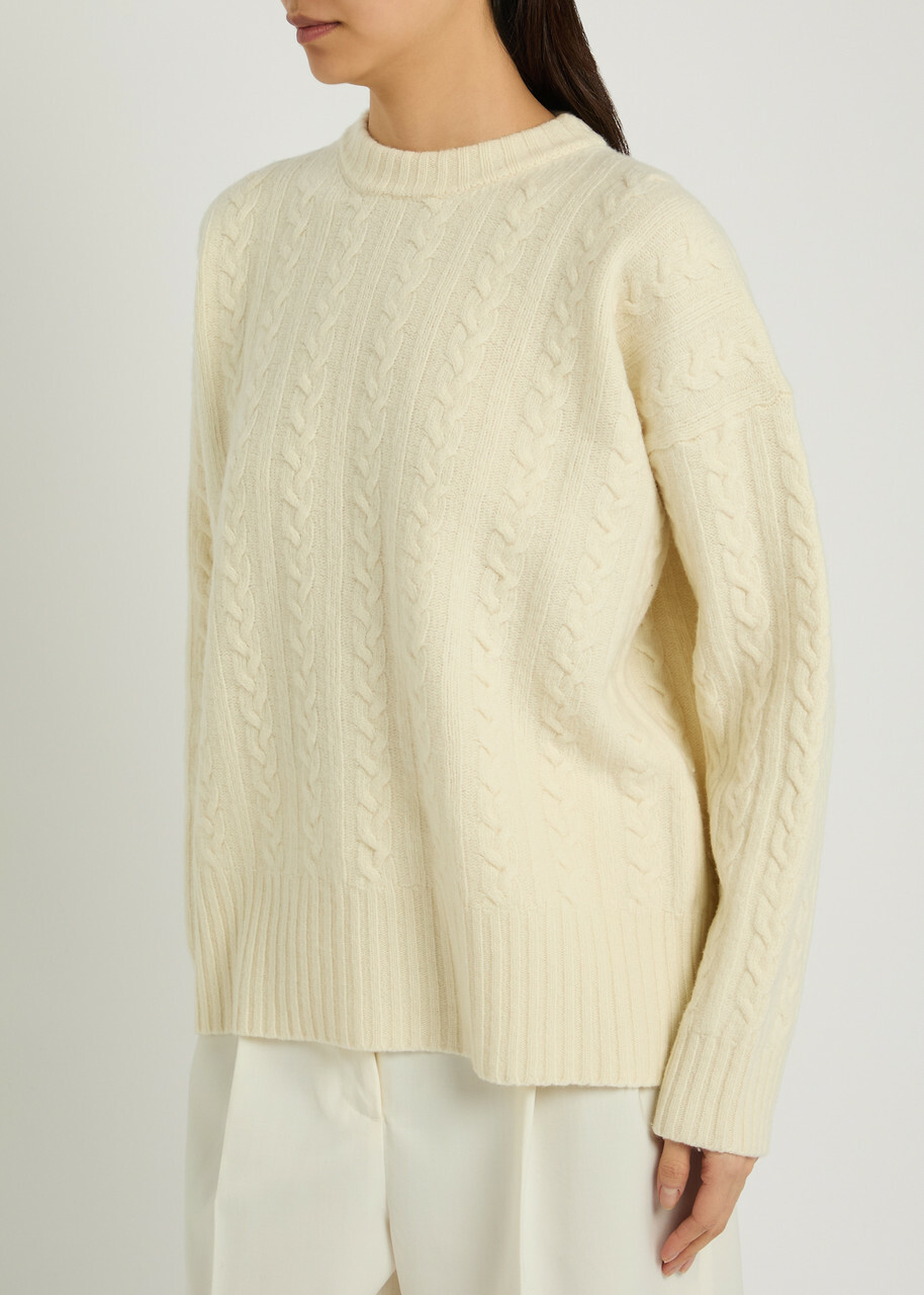 Rohe Cable-knit Wool Jumper Off White