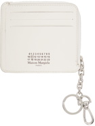Maison Margiela White Keychain Coin Purse Card Holder
