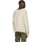 Greg Lauren Beige Long Sleeve Sweatshirt