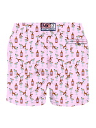 MC2 Saint Barth Man Light Fabric Swim Shorts With Gin And Monkey Print
