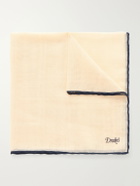 Drake's - Logo-Print Silk and Wool-Blend Gauze Pocket Square