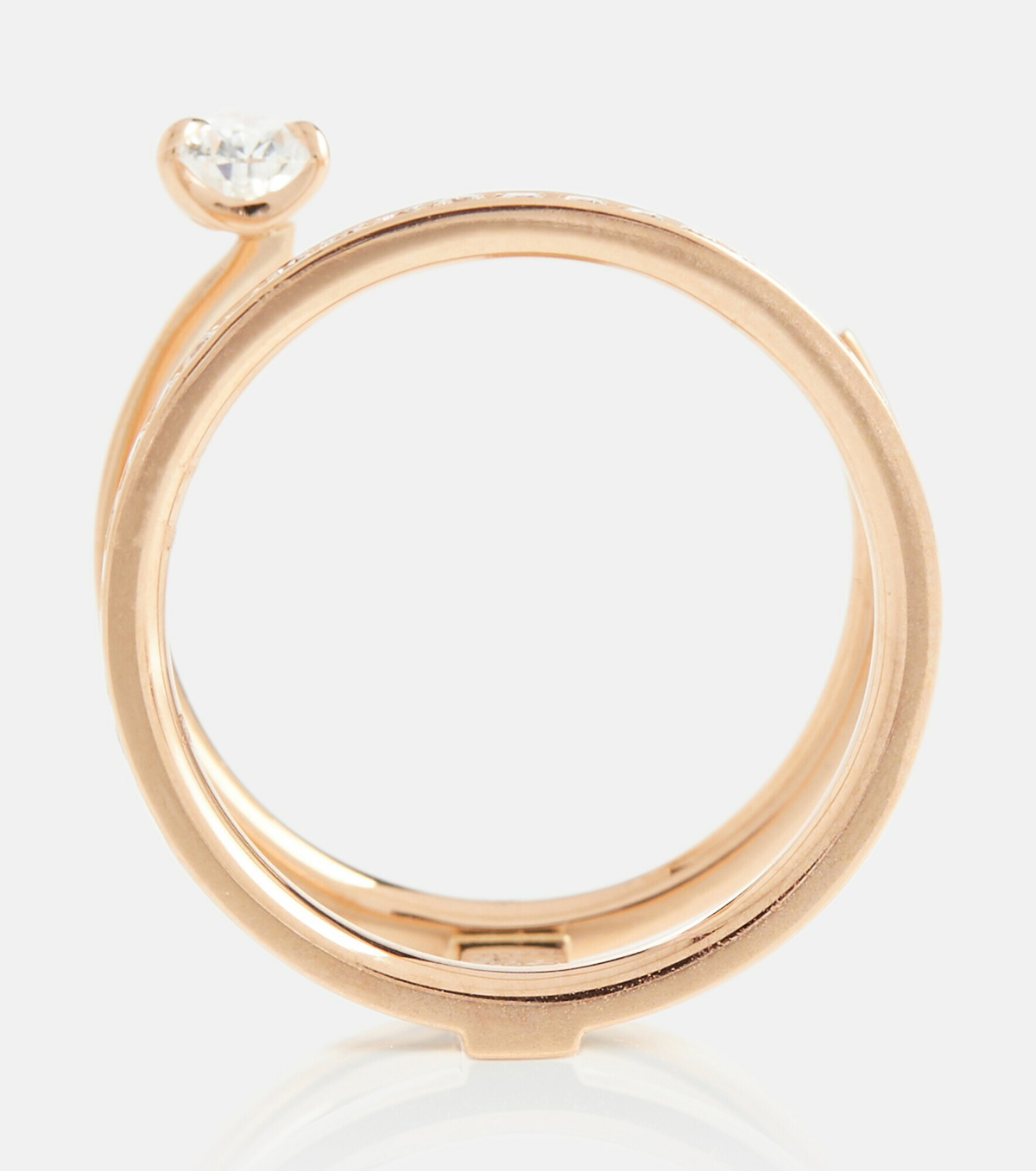 Repossi - Serti Sur Vide 18kt rose gold ring with diamonds