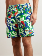 Marni - No Vacancy Inn Straight-Leg Long-Length Printed Swim Shorts - Green