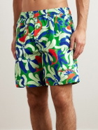 Marni - No Vacancy Inn Straight-Leg Long-Length Printed Swim Shorts - Green