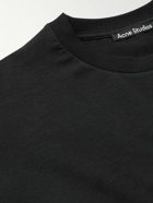 Acne Studios - Exford Oil Logo-Appliquéd Cotton-Blend Jersey T-Shirt - Black