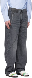 JW Anderson Gray Twisted Workwear Jeans