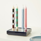 HAY Pattern Candle - Check in Blue/Dusty Blue 
