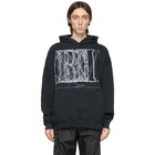 Rhude Black Scribble Hoodie