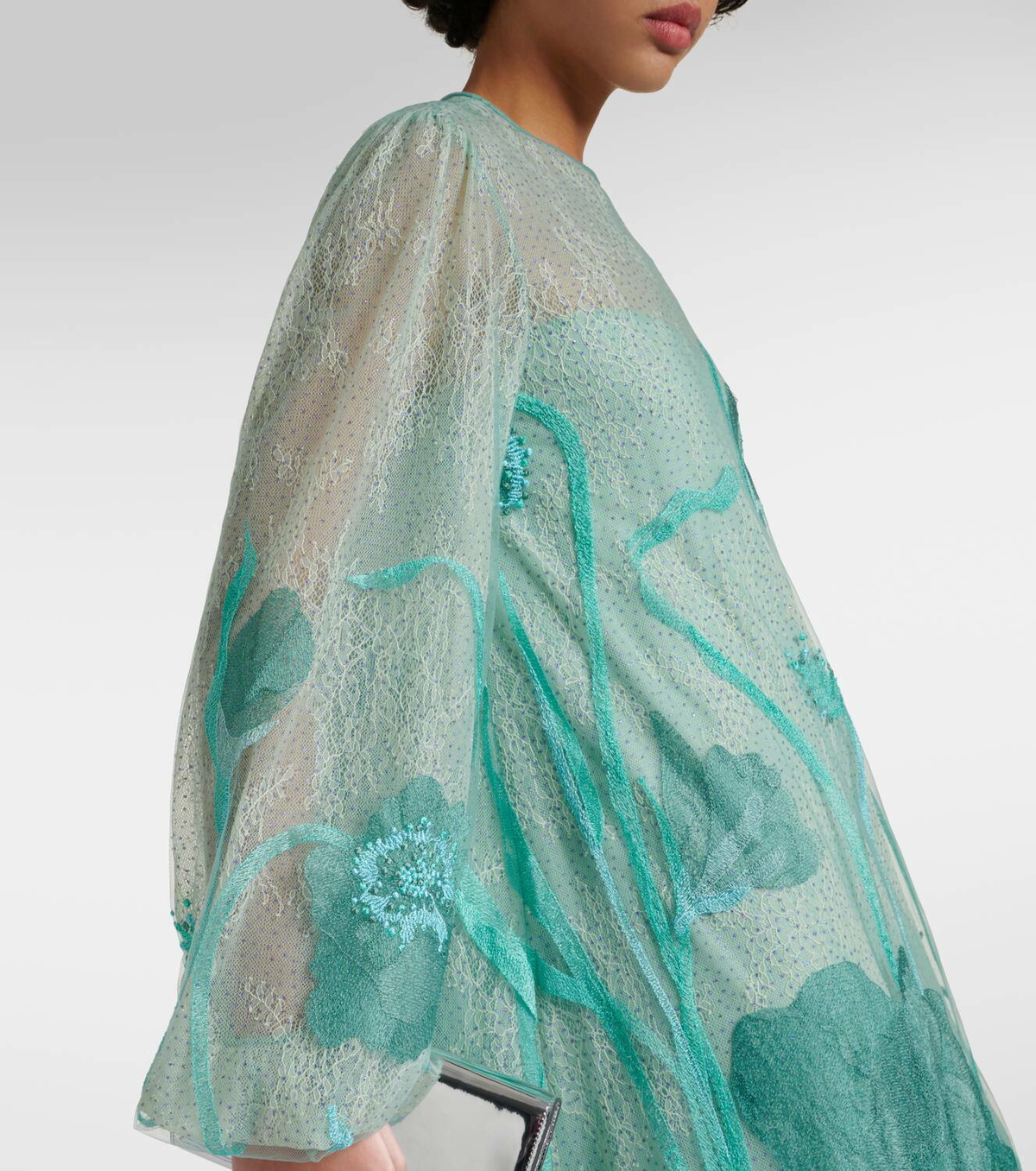 Costarellos Yesenia embroidered tulle gown