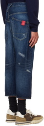 FUMITO GANRYU Indigo Graffiti 5P Sarouel Jeans