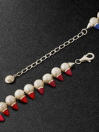 Fry Powers - Silver, Pearl and Enamel Necklace