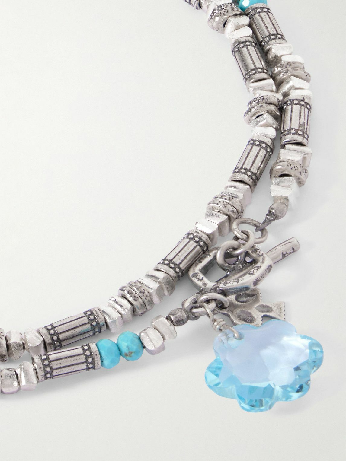 Peyote Bird - Shoreline Silver Multi-Stone Beaded Bracelet