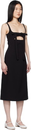 Sandy Liang Black Machu Midi Dress
