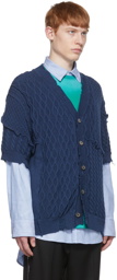 ADER error Blue Cotton Cardigan