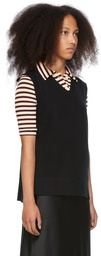 Rosetta Getty Black Cashmere Sweater Vest