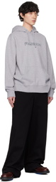 JW Anderson Gray Logo Embroidery Hoodie