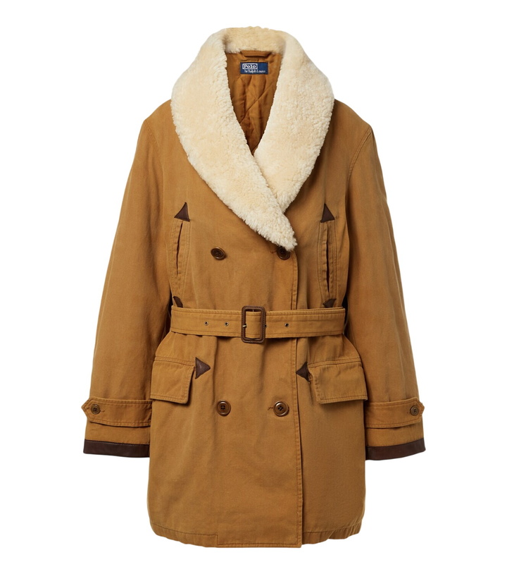 Photo: Polo Ralph Lauren Shearling-trimmed cotton coat