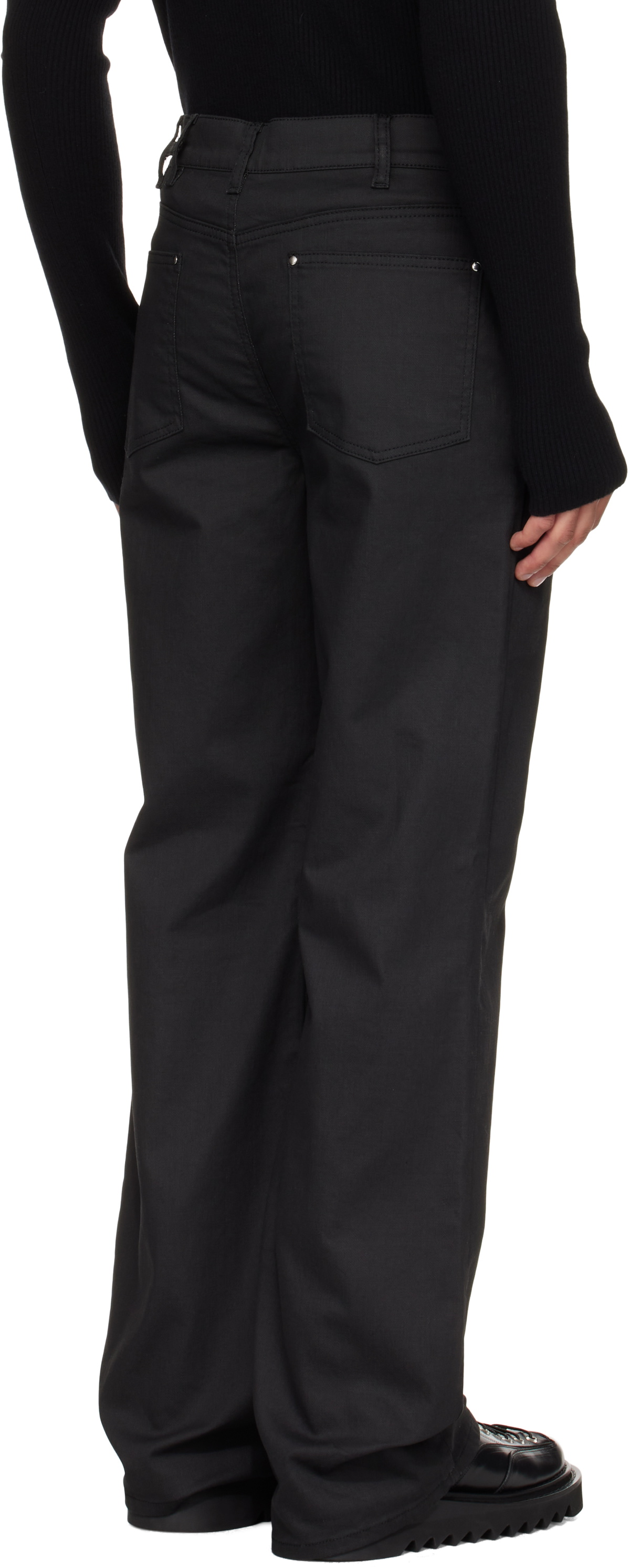 HELIOT EMIL Black Transmittance Jeans
