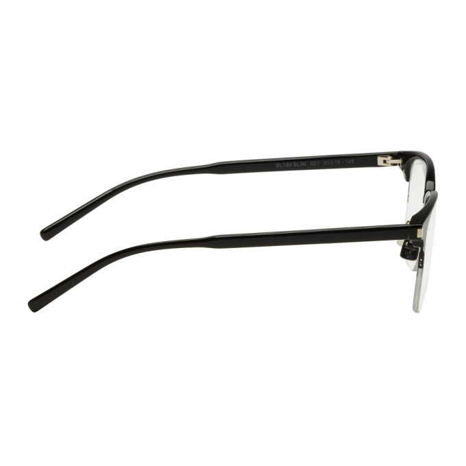 Saint Laurent Black Semi Rimless Glasses