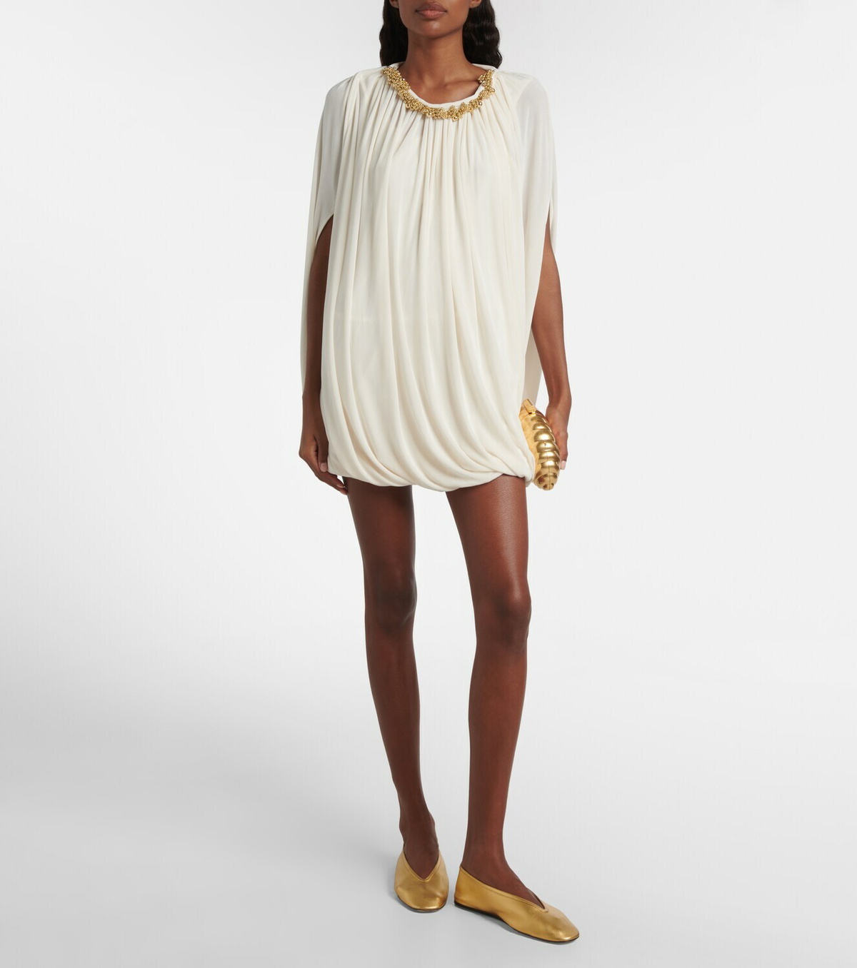 Xu Zhi Embellished draped minidress