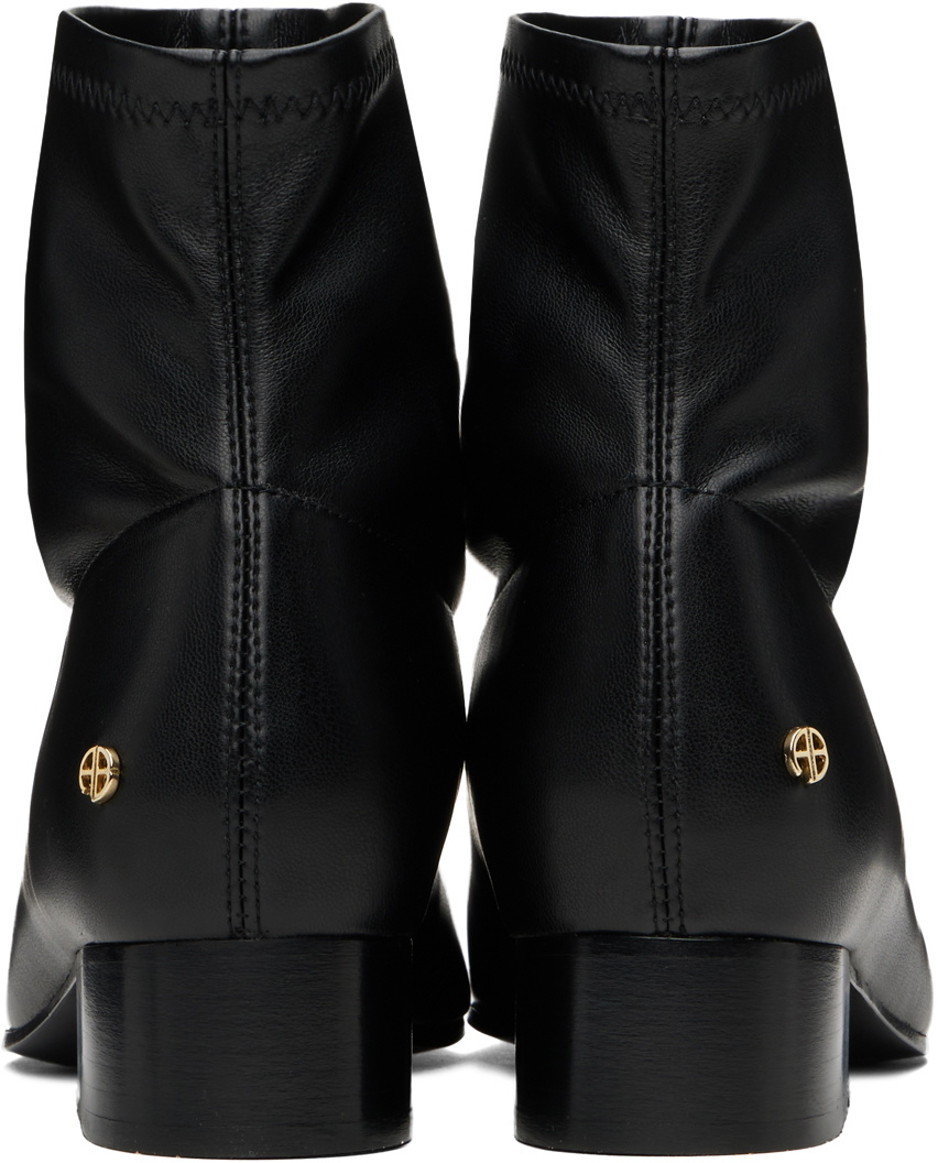 【関税込み】ANINE BING ブラック Hilda フラットブーツ ANINE BING Black Hilda Flat Boots ANINE BING