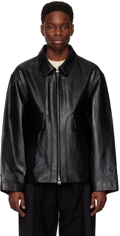 Photo: Yohji Yamamoto Black Isamu Katayama Backlash Edition 'The Man' Leather Jacket