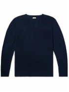 De Bonne Facture - Organic Cotton and Linen-Blend Sweater - Blue