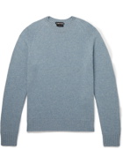 TOM FORD - Slim-Fit Cashmere and Cotton-Blend Sweater - Blue