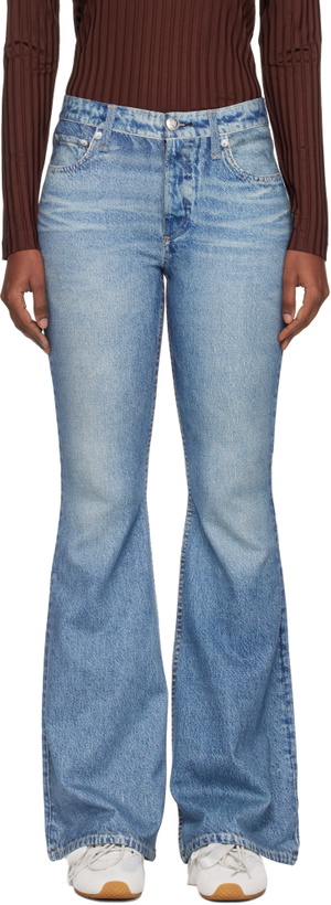 Photo: rag & bone Blue rb Miramar Dahlia Flare Jeans