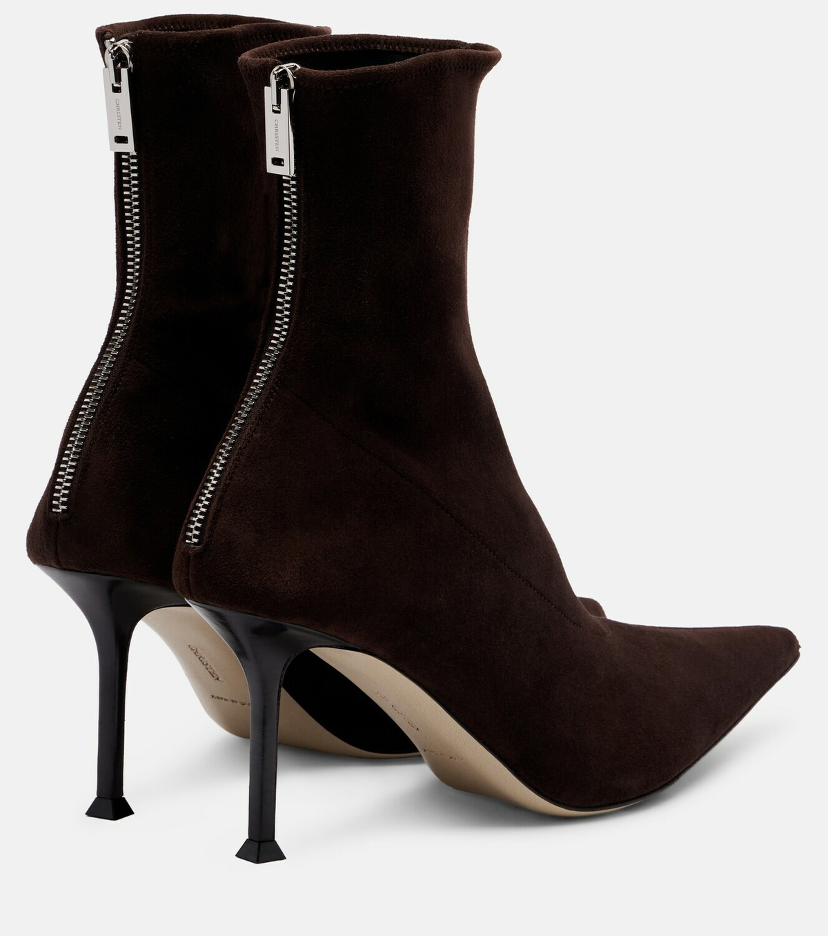 Christen Helix 75 suede ankle boots