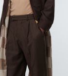Amiri - Pleated wool-blend flannel pants